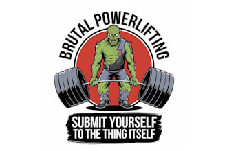design power lifting gym fitness business logo