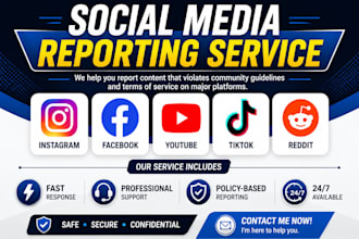 do mass report instagram youtube facebook reddit tiktok twitter
