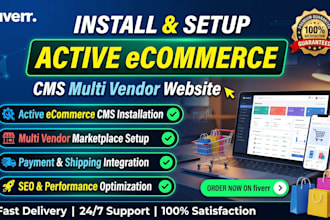 install, setup and customize laravel active ecommerce cms