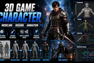 model rig and animate 3d game characters