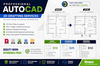 convert PDF, sketch, and image to autocad dwg