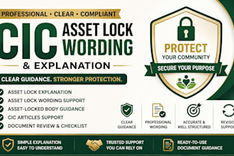 explain cic asset lock wording and prepare asset lock guidance