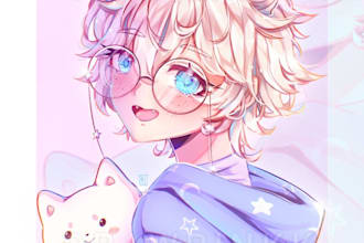draw anime portraits of your oc, fanart or vtuber