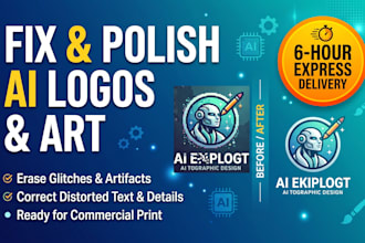 edit and fix ai logo, fix ai image, art design