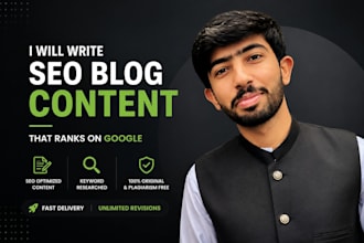 write SEO optimized blog content for any niche