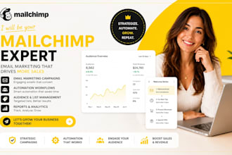 do mailchimp email marketing, automation, mailchimp template and landing page