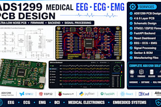 do ultra low noise ads1299 medical eeg ecb emg signal processing eletronic pcb