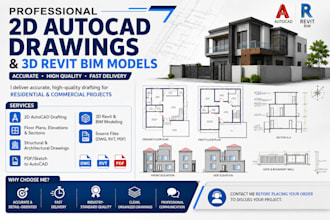 create autocad plan views and 3d revit models