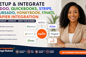 setup odoo quickbooks stripe dubsado honeybook 17hats zapier integration