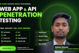 do penetration test in your web application and API endpoint