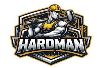 create premium tradesman logo design for you