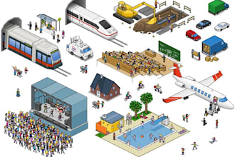 pixel game art isometric pixel art