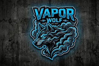 design edgy vape, smoke, or cloud logo