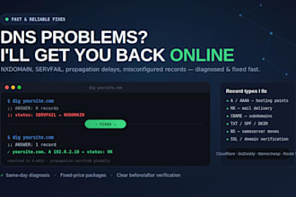 setup or fix spf, dkim, dmarc, cname, mx and dns record