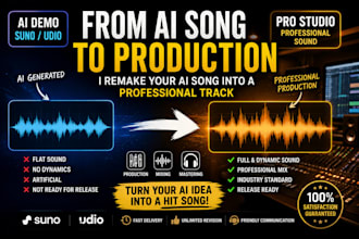 remake your suno or udio ai song into a professional production