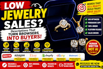 write jewelry product description for etsy shopify amazon ebay walmart SEO