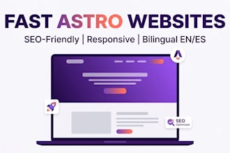 build a fast SEO friendly astro landing page or website