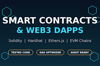 develop solidity smart contracts and web3 dapps