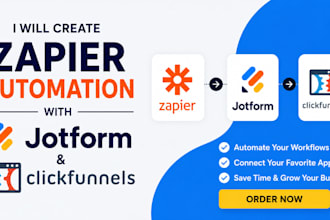 create zapier automation, jotform and clickfunnels integrations