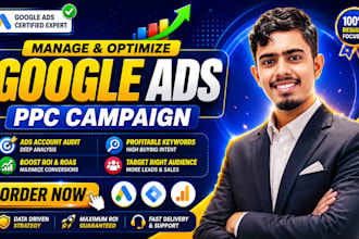 manage and optimize your google ads PPC perfomanc max, adwords SEM