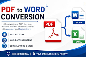 convert PDF to word or excel accurately and fast