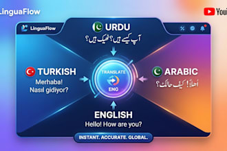 translate turkish, urdu and arabic into english