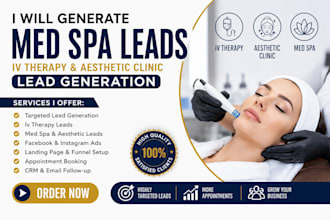 generate med spa leads, iv therapy and aesthetic clinic lead generation
