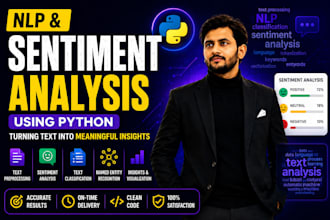 build nlp and sentiment analysis models using python