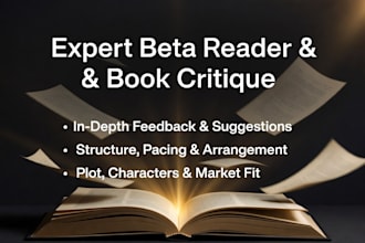 beta read your manuscript and provide a detailed book critique