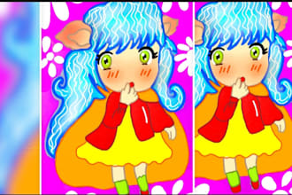 create cute kawaii chibi illustration