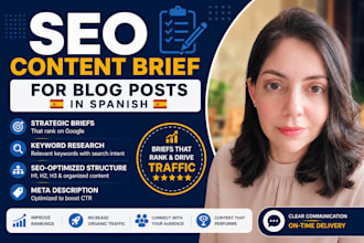 create a SEO article brief for your spanish blog