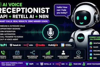build ai voice agent receptionist vapi retell ai calling agent livekit n8n make