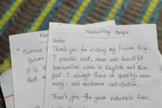 write neat handwritten notes in bangla and english