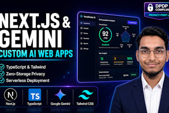 build a secure next js ai web app with google gemini API