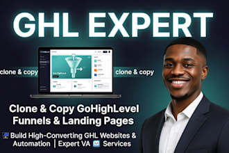 create gohighlevel website, automation, funnel