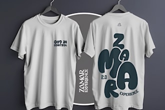 do a creative typography t shirt graphic t shirt custom t shirt and  logo design