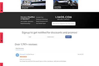 create a luxury limousine and black car service website