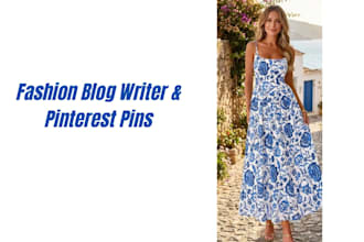 write aesthetic fashion blog posts and design matching pinterest pins