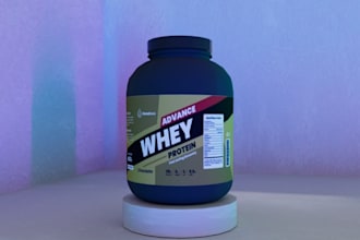 create 3d supplement product renders for your brand