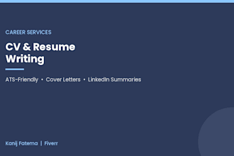 write and design a professional CV or resume