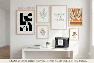 design modern printable wall art and poster prints