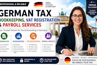 do german tax, bookkeeping, vat registration and payroll services