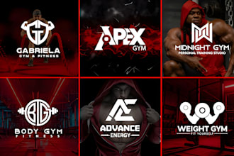 design modern fitness, gym, athletic, warrior, health and sports logo for you