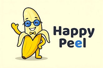 provide unique funny banana character logo for your business within 14 hrs