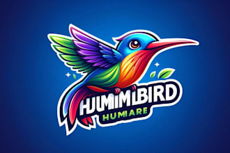 create a hummingbird mascot logo within new concepts for you