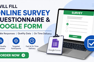 fill online survey, questionnaire and google form