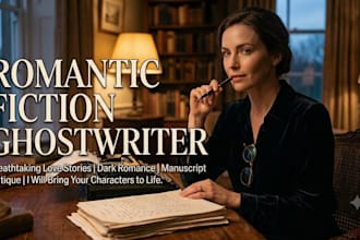 ghostwriter romantic fiction author love stories dark romance critique manuscrip