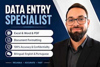 high accuracy financial data entry and document formatting