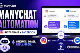 set up manychat automation for instagram and facebook