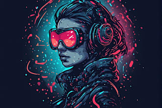 do a cool logo cyberpunk or mocha futuristic
